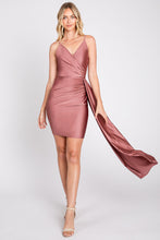 Load image into Gallery viewer, LA Merchandise LN3057 Simple V-Neck Wrap Short Bridesmaids Dress - - LA Merchandise