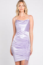 Load image into Gallery viewer, LA Merchandise LN3058 Fitted Adjustable Satin Hoco Cocktail Dress - LAVENDER - LA Merchandise
