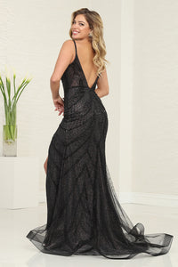 La Merchandise LA3184 Sexy Sleeveless Detailed black Prom Dress