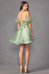 Load image into Gallery viewer, La Merchandise LAT901 Detachable Sleeves Butterfly A-line Short Dress - - LA Merchandise