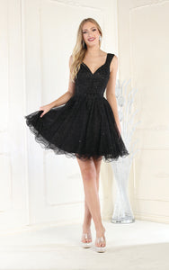 La Merchandise LA1984 Layered Homecoming Dress - BLACK - LA Merchandise