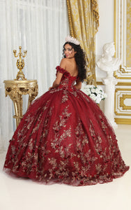 La Merchandise LA215 3D Floral Applique Quinceanera Ball Dress - - LA Merchnadise
