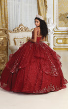 Load image into Gallery viewer, La Merchandise LA218 Embroidered Cape Sleeves Glitter Quince Ball Gown - - LA Merchnadise