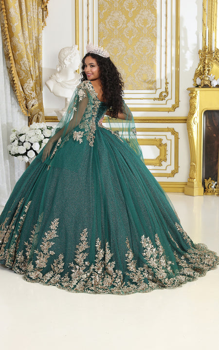 La Merchandise LA221 V-neck Embroidered Quinceanera Ball Gown - - LA Merchnadise