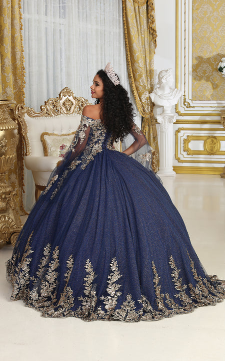La Merchandise LA221 V-neck Embroidered Quinceanera Ball Gown - - LA Merchnadise