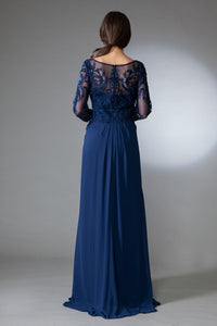 La Merchandise LAA7043 3/4 Sleeve Embroidered Mother Of The Bride Gown - - Dress LA Merchandise