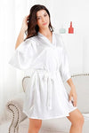 Load image into Gallery viewer, La Merchandise Women's Satin Short Bridal Party Robe - - Masks LA MERCHANDISES