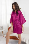 Load image into Gallery viewer, La Merchandise Women's Satin Short Bridal Party Robe - - Masks LA MERCHANDISES