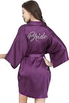 Load image into Gallery viewer, La Merchandise Women's Satin Short Bridal Party Robe - - Masks LA MERCHANDISES