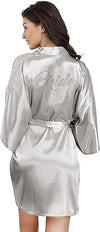Load image into Gallery viewer, La Merchandise Women's Satin Short Bridal Party Robe - - Masks LA MERCHANDISES