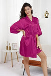 Load image into Gallery viewer, La Merchandise Women's Satin Short Bridal Party Robe - ROSE RED - Masks LA MERCHANDISES