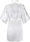 Load image into Gallery viewer, La Merchandise Women's Satin Short Bridal Party Robe - - Masks LA MERCHANDISES