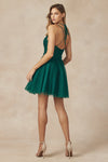 Load image into Gallery viewer, La Merchandise LAT864 Halter Neck Embroidered Homecoming Short Dress - - LA Merchandise