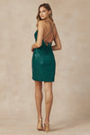 Load image into Gallery viewer, La Merchandise LAT873 Strappy Back Sequined Slit Cocktail Dress - - LA Merchandise