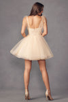 Load image into Gallery viewer, La Merchandise LAT881 Feather Straps Short Cocktail A-line Dress - - LAT