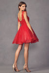 Load image into Gallery viewer, La Merchandise LAT881 Feather Straps Short Cocktail A-line Dress - - LAT