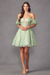 Load image into Gallery viewer, La Merchandise LAT891 Strapless Glitter Off Shoulder Cocktail Dress - - LA Merchandise
