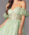 Load image into Gallery viewer, La Merchandise LAT891 Strapless Glitter Off Shoulder Cocktail Dress - - LA Merchandise