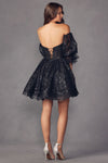 Load image into Gallery viewer, La Merchandise LAT895 A-line Short Cocktail Detachable Sleeves Dress - - LA Merchandise