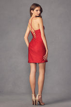 Load image into Gallery viewer, La Merchandise LAT896 Ruched Corset Back Slit Cocktail Dress - - LA Merchandise