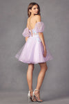 Load image into Gallery viewer, La Merchandise LAT901 Detachable Sleeves Butterfly A-line Short Dress - - LA Merchandise