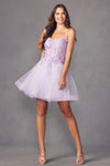 Load image into Gallery viewer, La Merchandise LAT902 Spaghetti Straps Corset Homecoming A-line Dress - LILAC - LA Merchandise