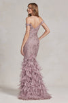 Load image into Gallery viewer, La Merchandise LAXC1106 Off Shoulder Mermaid Feather Prom Gown - - Dress LA Merchandise