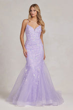 Load image into Gallery viewer, La Merchandise LAXC1117 Floral Embroidery Long Special Occasion Gown - LILAC - LA Merchandise