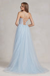 Load image into Gallery viewer, La Merchandise LAXJ1089 Open Back Tulle Prom Floral A-line Formal Gown - - LA Merchandise