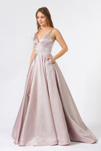 Load image into Gallery viewer, La Merchandise LAY8358 V-Neck Spaghetti Straps Long Simple A-Line Gown - Mauve - LA Merchandise