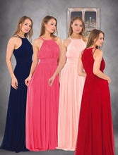 Load image into Gallery viewer, La Merchandise LAY8396 Halter Plus Size Ruched Bridesmaids Long Dress - - LA Merchandise
