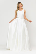 Load image into Gallery viewer, La Merchandise LAY8678 Mikado Sleeveless A-Line Formal Evening Gown - OFF WHITE - LA Merchandise