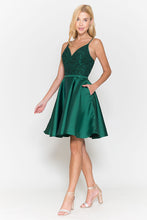 Load image into Gallery viewer, La Merchandise LAY8694 Short Cocktail Homecoming Sweet 16 Party Dress - EMERALD GREEN - LA Merchandise