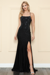 Load image into Gallery viewer, La Merchandise LAY8894 Open Back Prom Stretchy Long Rhinestone Dress - BLACK - LA Merchandise