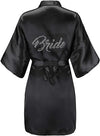 Load image into Gallery viewer, La Merchandise Women's Satin Short Bridal Party Robe - - Masks LA MERCHANDISES