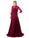 Load image into Gallery viewer, LAHM2723J Wholesale Mother of the Bride A-Line Illusion Lace Gown with 3/4 Sleeves Long Dress - - Mother of the Bride Dress LAH
