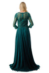 Load image into Gallery viewer, LAHM2723J Wholesale Mother of the Bride A-Line Illusion Lace Gown with 3/4 Sleeves Long Dress - - Mother of the Bride Dress LAH