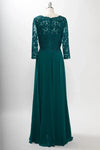 Load image into Gallery viewer, LAHM2758Q Wholesale Long Sleeve Lace A-Line V-Neck Beaded Bodice Mother of the Bride Gown