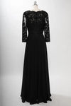 Load image into Gallery viewer, LAHM2758Q Wholesale Long Sleeve Lace A-Line V-Neck Beaded Bodice Mother of the Bride Gown