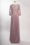 Load image into Gallery viewer, LAHM2758Q Wholesale Long Sleeve Lace A-Line V-Neck Beaded Bodice Mother of the Bride Gown