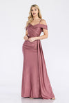 Load image into Gallery viewer, Wholesale Formal Dress Off The Shoulder Ruched Prom Gown By LAF5320