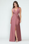 Load image into Gallery viewer, Wholesale Bridesmaid Dress V-Neck Ruched Red Carpet Gown By LAF5319 - MAUVE - Dress LAF