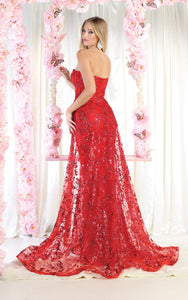 Red Carpet Stunning Lace Gown - LA1837 - - LA Merchandise