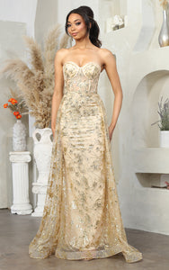 Red Carpet Stunning Lace Gown - LA1837 - GOLD - LA Merchandise