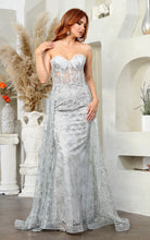 Load image into Gallery viewer, Red Carpet Stunning Lace Gown - LA1837 - SILVER - LA Merchandise