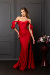 Load image into Gallery viewer, Wholesale Evening Dress Off The Shoulder Trumpet Plus Size Formal Gown By LA1858B