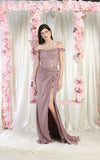 Load image into Gallery viewer, LA Merchandise LA1962 Off Shoulder Sexy Corset Bone Prom Gown - MAUVE - Dress LA Merchandise
