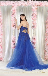 LA Merchandise LA2013 Embroidered Tulle Prom Gown