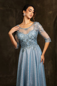 Wholesale Formal Dress A-Line Round Neck By LA2057