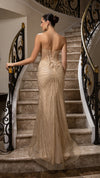 Load image into Gallery viewer, Wholesale Strapless Sequin Corset Evening Gown Formal Prom Dress By LA2195